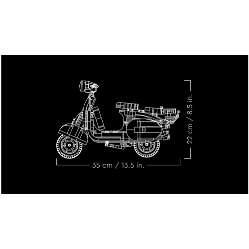 Modelo LEGO VESPA 125, Set de construcción de ladrillos, Modelo para adultos, Réplica de Piaggio de los años 60, Idea de regalo creativa, Pasatiempo relajante, 10298