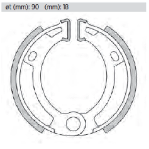 NEWFREN FTR front brake shoes for PIAGGIO 50 BOSS BRAVO alloy wheels 90 mm hub against water, sand and soil deposits