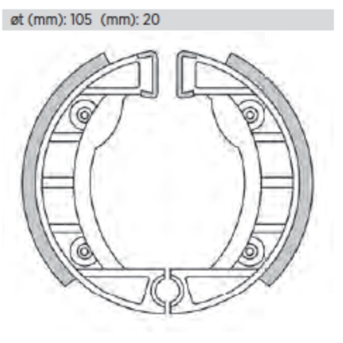 NEWFREN PRO RACE front and rear brake shoes for PIAGGIO 50 BRAVO CIAO SI SUPER GRILLO BRAVO SUPER BRAVO BOSS PX greater friction and shorter braking distance ro 414497