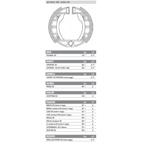 NEWFREN PRO RACE front and rear brake shoes for PIAGGIO 50 BRAVO CIAO SI SUPER GRILLO BRAVO SUPER BRAVO BOSS PX greater friction and shorter braking distance ro 414497