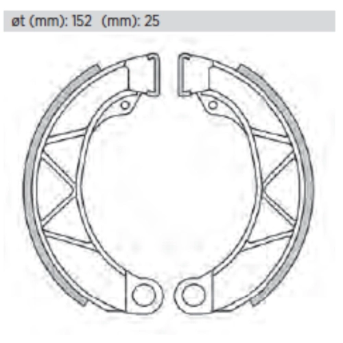 Mâchoires de frein avant ou arrière NEWFREN PRO RACE pour LAMBRETTA DL GP 100 125 150 200 : friction accrue et distance de freinage réduite (réf. 22044040)
