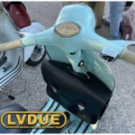 Borsa bauletto retro scudo anteriore nera per VESPA 125 150 SUPER SPRINT VELOCE GT GTR GL con tracolla PRODOTTO ARTIGIANALE ITALIANO