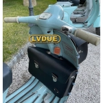 Borsa bauletto retro scudo anteriore nera per vespa VESPA 125 150 VNB VNA VBB con tracolla PRODOTTO ARTIGIANALE ITALIANO