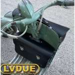 Borsa bauletto retro scudo anteriore nera per VESPA V30 VL VN VM VB1 125 150 FARO BASSO con tracolla PRODOTTO ARTIGIANALE ITALIANO