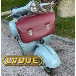 Borsa bauletto scudo anteriore bordeau per VESPA 125 150 VNB VNA VBB con tracolla PRODOTTO ARTIGIANALE ITALIANO