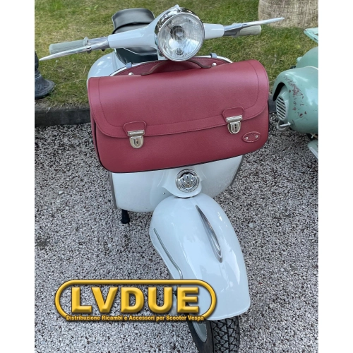 Burgundy front shield top case bag for VESPA 160 GS VSB1T FIRST AND SECOND SERIES with shoulder strap ITALIAN ARTISAN PRODUCT