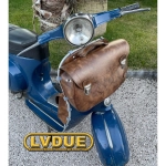 Borsa bauletto scudo anteriore cuoio per VESPA 50 90 125 N L R ET3 PRIMAVERA con tracolla PRODOTTO ARTIGIANALE ITALIANO
