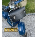 Borsa bauletto scudo anteriore nera per VESPA 50 90 125 N L R ET3 PRIMAVERA con tracolla PRODOTTO ARTIGIANALE ITALIANO