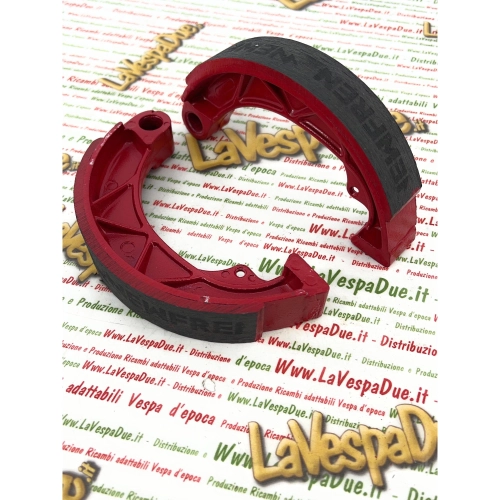 NEWFREN PRO RACE front or rear brake shoes for LAMBRETTA 125 150 200 LI SX 175 TV 2nd greater friction and shorter braking distance ro 15044040