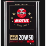 MOTUL CLASSIC 20W-50 Motor- und Getriebeöl im 2-Liter-Eisenkanister für VESPA, für Oldtimer-Diesel- und Benzinmotoren, Baujahr 1950 bis 1970