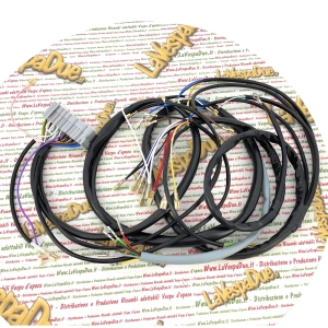 Electrical system wiring harness for VESPA PK 50 LUSSO with electric starter. ITALIAN ARTISAN PRODUCT.