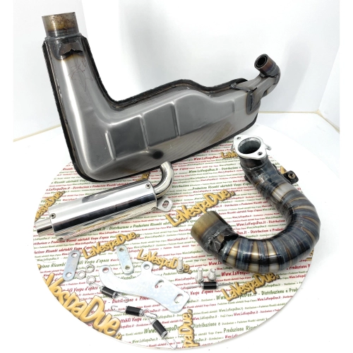 Échappement RACING LAMBRETTA CLUBSPORT SILENT CURLY 125 150 LI S DL GP SX 175 TV 2° 3° 200 TV SX DL GP pour cylindre Racing TS1 MONZA IMOLA CASA PERFORMANCE