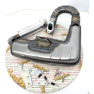 Échappement RACING LAMBRETTA CLUBSPORT SILENT CURLY 125 150 LI S DL GP SX 175 TV 2° 3° 200 TV SX DL GP pour cylindre Racing TS1 MONZA IMOLA CASA PERFORMANCE
