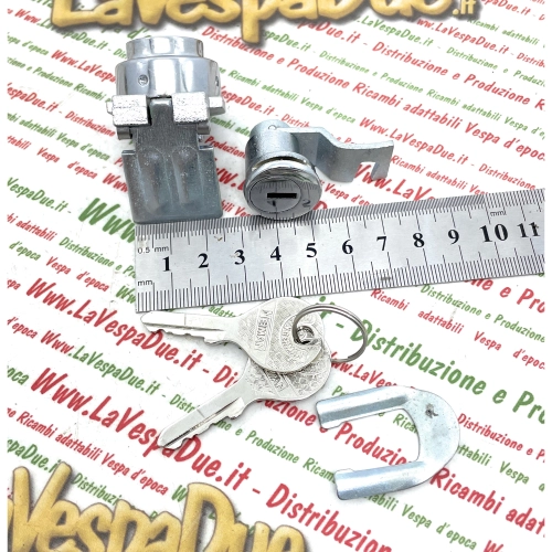 Kit antivol NEIMANN pour VESPA 125 150 VNA VNB VBA VBB GL GS VB1 ACMA, antivol de direction et top case ro 082416 077049 098653, pour trou de porte latérale de capot de 20 mm