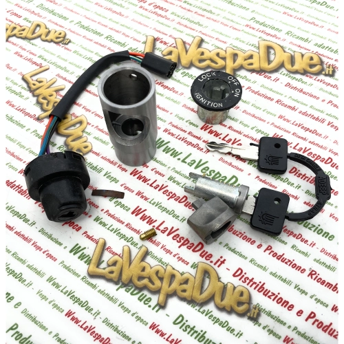 Lenkradschlossgehäuse-Kit Zündschalter LML für VESPA PX T5 ARCOBALENO PK XL N AUTOMATICA RUSH PLURIMATIC 50 125 150 200