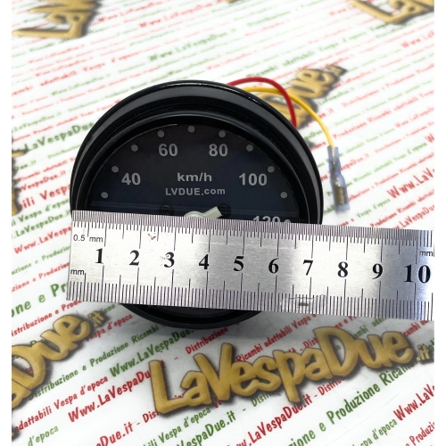 Compteur de vitesse noir LVDUE pour VESPA 50 125 PK S SS, échelle 140 km/h, avec joint, références 179151, 178864, 196894, 196895, 196905 et 197019
