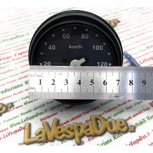 Compteur de vitesse NOIR pour VESPA 50 125 PK S SS, échelle 140 km/h, avec joint, références 179151, 178864, 196894, 196895, 196905 et 197019