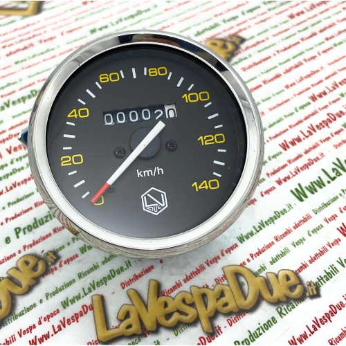 Échelle de compteur chromée graduée jusqu'à 140 km/h LVDUE VESPA PX PE première série 80 125 150 200 clé sur le guidon P150 SP 200 E ro 190523