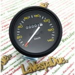 Black speedometer scale 140 km/h VESPA PX PE first series 80 125 150 200 key on handlebar P150 SP 200 E with black frame ro 190523