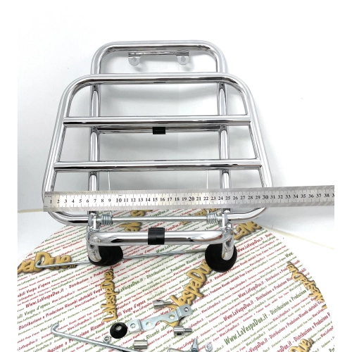 Verchromter Frontgepäckträger für VESPA 80 128 150 200 PX PE LUSSO 98 MY T5 2011 ro 673717