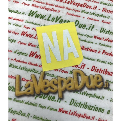Autocollant réfléchissant avec l'acronyme NA Napoli pour plaque d'immatriculation européenne (voiture, camion, poids lourd) avant ou arrière FIAT ABARTH AUDI FERRARI PORCHE MERCEDES ISUZU SKODA VW 500 1200 1400 1600 2000