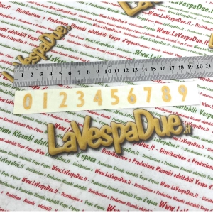 Bandes autocollantes réfléchissantes jaunes numérotées de 0 à 9 pour l'année d'immatriculation d'une plaque d'immatriculation européenne pour scooter, moto, Vespa, voiture, camion, avant ou arrière, FIAT, ABARTH, AUDI, FERRARI, PORCHE, MERCEDES, ISUZU, SK