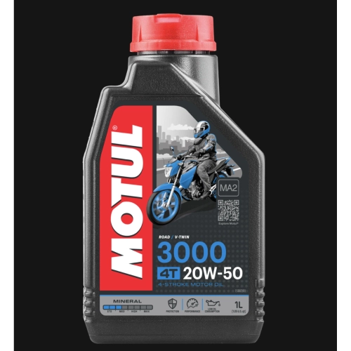 MOTUL 3000 20W50 4T Mineralöl für Motoren und Getriebe, geeignet für Nasskupplungen, Getriebe, Motorölwechsel, VESPA LAMBRETTA MOTORRÄDER