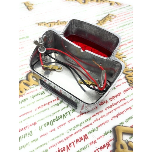 Luz trasera de aluminio tipo ULMA para Acma VESPA 125 150 VM VU VN VB1 V30 V1 V15 VL GS, faro delantero individual de estilo vintage.