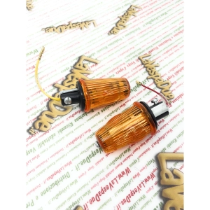 Paar Lenkerendblinker, 6 Volt, passend für VESPA 50, 125, 150, 160, 180, 200, PRIMAVERA, ET3, VNB, VBB, TS, SPRINT, SUPER, GS, GL, SS, ro 070621, orange