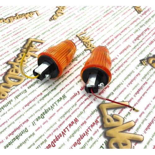 Paar Lenkerendblinker, 6 Volt, passend für VESPA 50, 125, 150, 160, 180, 200, PRIMAVERA, ET3, VNB, VBB, TS, SPRINT, SUPER, GS, GL, SS, ro 070621, orange