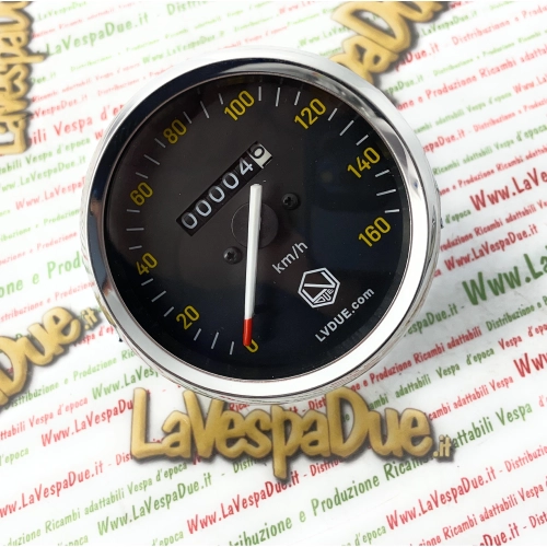 Échelle de compteur chromée 160 km/h LVDUE VESPA PX PE première série 80 125 150 200 clé sur le guidon P150 SP 200 E ro 190523