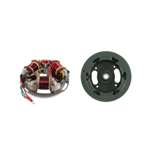 Volante con cono de estator Ø 17 mm, 6 imanes, 3 bobinas, 5 cables, 6 voltios, modelos VESPA SPRINT GL GT GTR VNA VNB SUPER TS sin batería. Teléfono: 133503, 071473, 097709, 056747.