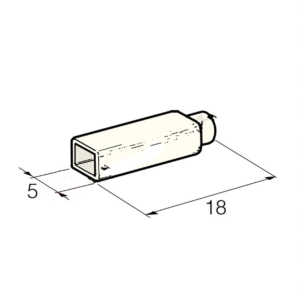 Cosse de câble universelle FASTON mâle 5 x 18 mm pour diverses applications VESPA APE et LAMBRETTA
