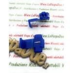 Quick connector with guillotine type current collector for cables up to 2 mm for turn signals, electrical systems, VESPA, APE, LAMBRETTA, PIAGGIO, various applications