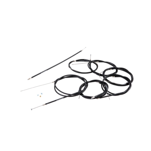 Serie kit 7 cavi con guaina nera per LAMBRETTA 125 150 200 DL GP LI SPECIAL SX 175 TV con teflon interno freno frizione cambio accelleratore