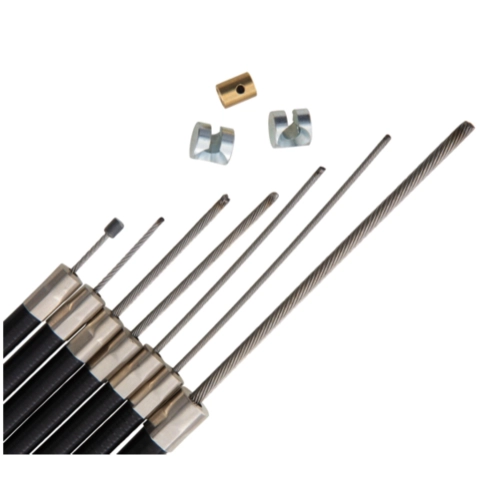 Serie kit 7 cavi con guaina nera per LAMBRETTA 125 150 200 DL GP LI SPECIAL SX 175 TV con teflon interno freno frizione cambio accelleratore