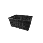 Cesto bauletto rettangolare in vimini 43 x 33 x 19 cm portapacchi bauletto anteriore posteriore VESPA LAMBRETTA APE CIAO BOXER BRAVO SI colore nero