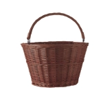 Cesto bauletto in vimini 36 x 26 x 22 cm portapacchi bauletto anteriore posteriore VESPA LAMBRETTA APE CIAO BOXER BRAVO SI colore marrone con manico ed attacco a clip