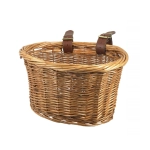 Cesto bauletto ovale in vimini 26 x 16 x 16 cm portapacchi bauletto anteriore posteriore VESPA LAMBRETTA APE CIAO BOXER BRAVO SI colore naturale attacco con laccetti in pelle