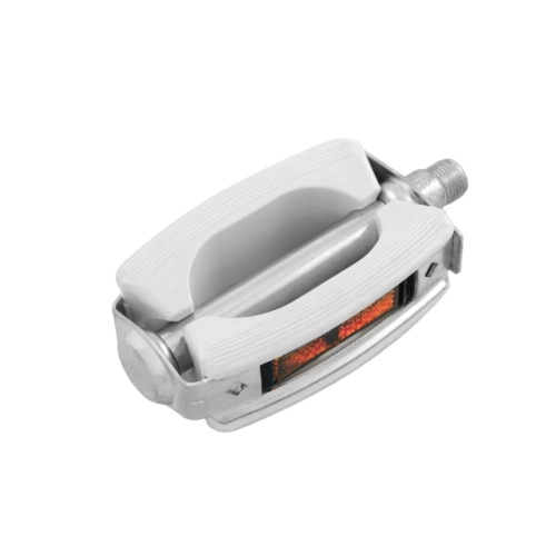Paire de pédales homologuées PIAGGIO 50 CIAO SI BRAVO BOXER GRILLO, couleur blanche