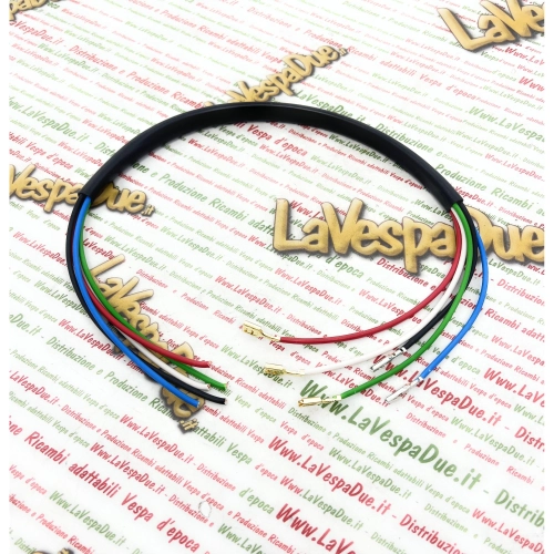 Cable kit for flywheel stator restoration of the electrical system for VESPA PX 80 125 150 200 E ARCOBALENO with kickstarter