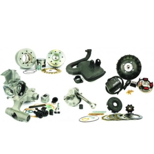 PINASCO 26485232 SLAVE 260 cm³ Drehschiebermotor-Kit für VESPA PX PE 125 150 200 komplett mit Zylinderkit, Motorgehäuse, Keilwelle, Keilkupplung, aus dem Vollen gefräster Zündung und speziellem Tourenauspuff