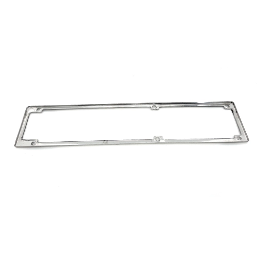 Verchromter Kennzeichenhalter aus Eisen, 49 x 11 cm, für Oldtimer wie FIAT 128, 1100, ALFA ROMEO, SPIDER, MERCEDES S, SL usw.