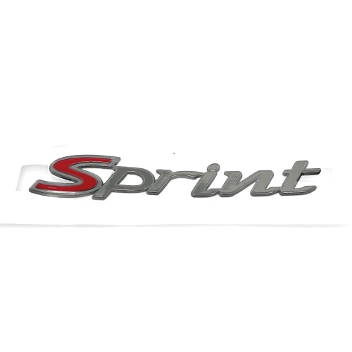 Adesivo scritta targhetta SPRINT cofano laterale adesiva brunita per VESPA SPRINT r.o. 2H000927 lunghezza 115 mm
