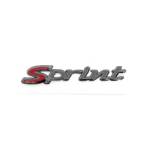 Small burnished SPRINT shield plate lettering sticker for VESPA SPRINT ro 2H000928 length 60 mm