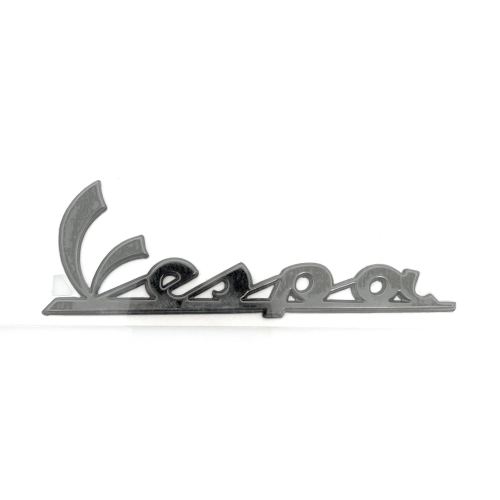 Autocollant en résine pour plaque avant, finition brunie, pour VESPA PX 125 150 à partir de 2011, référence 672060, longueur 98 mm