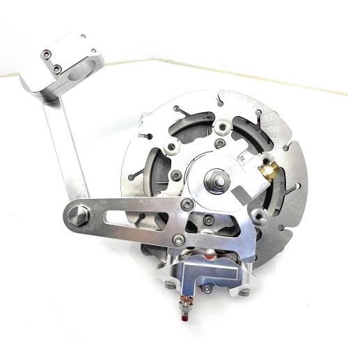 Tambor de rueda delantera ANTI DIVE RACING mecanizado en CNC, completo con freno de disco externo LAMBRETTA 125 150 1ª 2ª serie anti-dive