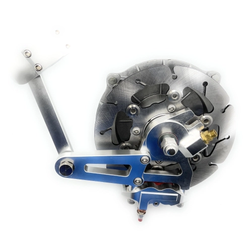 Tambor de rueda delantera ANTI DIVE RACING mecanizado en CNC, completo con freno de disco externo LAMBRETTA 125 150 1ª 2ª serie anti-dive