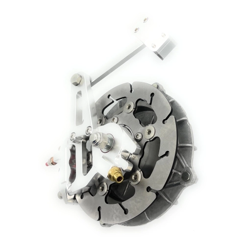 Tambor de rueda delantera ANTI DIVE RACING mecanizado en CNC, completo con freno de disco externo LAMBRETTA 125 150 1ª 2ª serie anti-dive