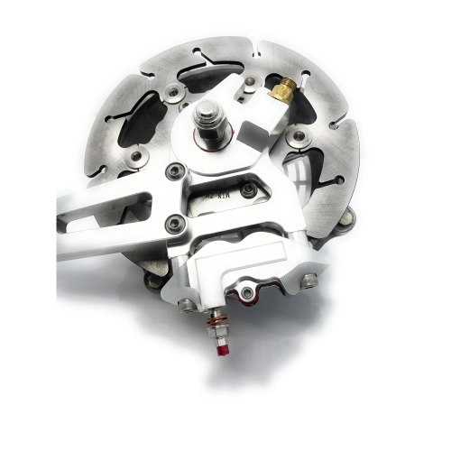 Front wheel drum ANTI DIVE RACING in CNC complete with external disc brake LAMBRETTA 125 150 1st 2nd 175 TV 3rd 200 TV SX DL GP anti-diving